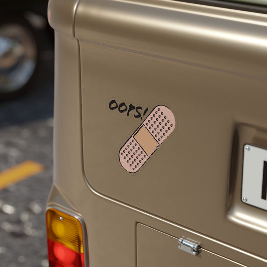Funny Band-Aid Outdoor Sticker, Humorous Car Decal, Laptop Sticker, Gift for Friends, Fun Home Decor, Oops Theme