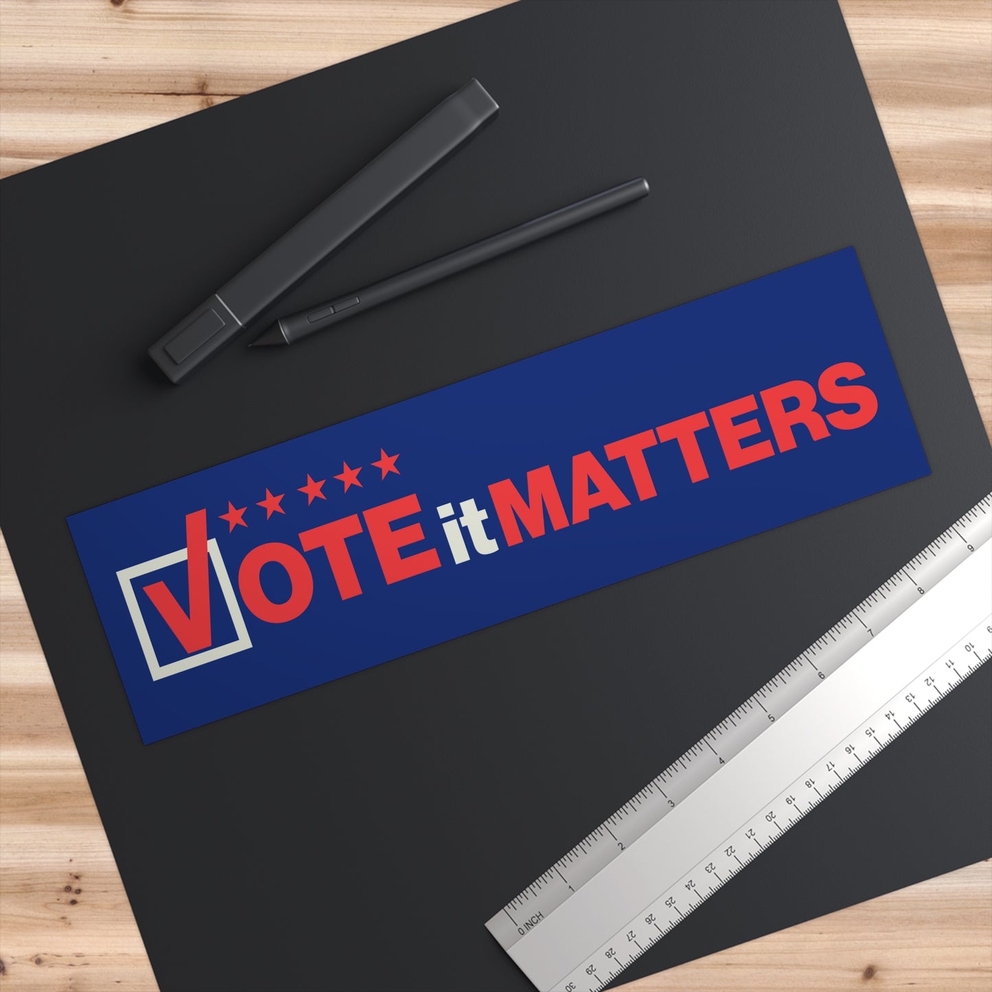 Vote It Matters Bumper Sticker — Political Voter Awareness Decal
