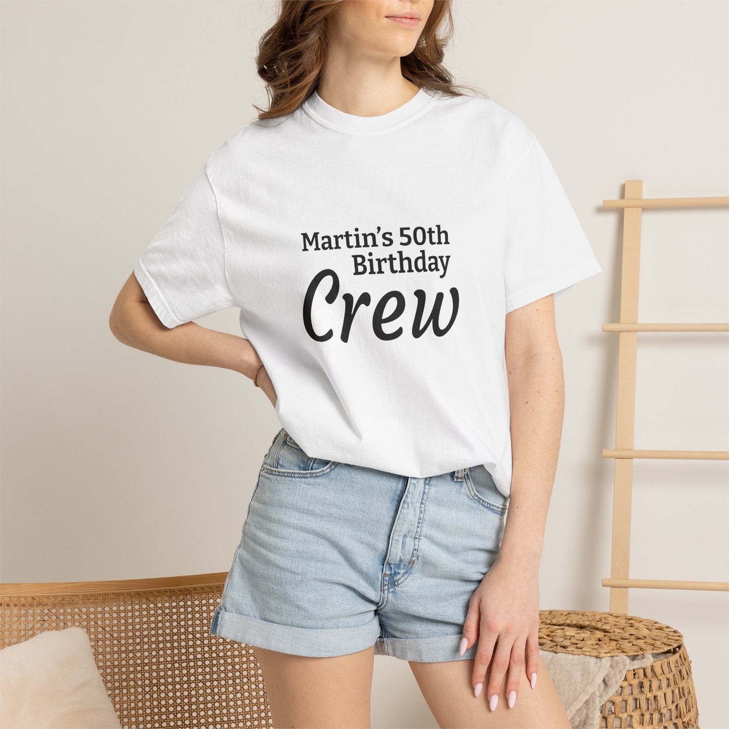 Personalized “Martin’s 50th Birthday Crew” T-Shirt