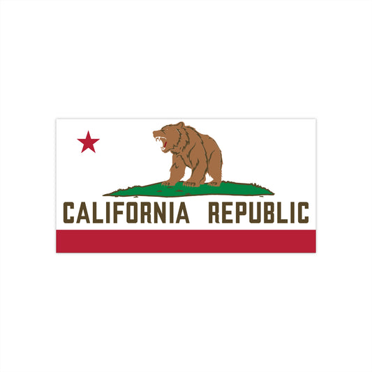 California Flag Angry Bear Bumper Stickers - Car Decals, Motivational Stickers, Unique Gifts, Home Decor, Gifts for Californians