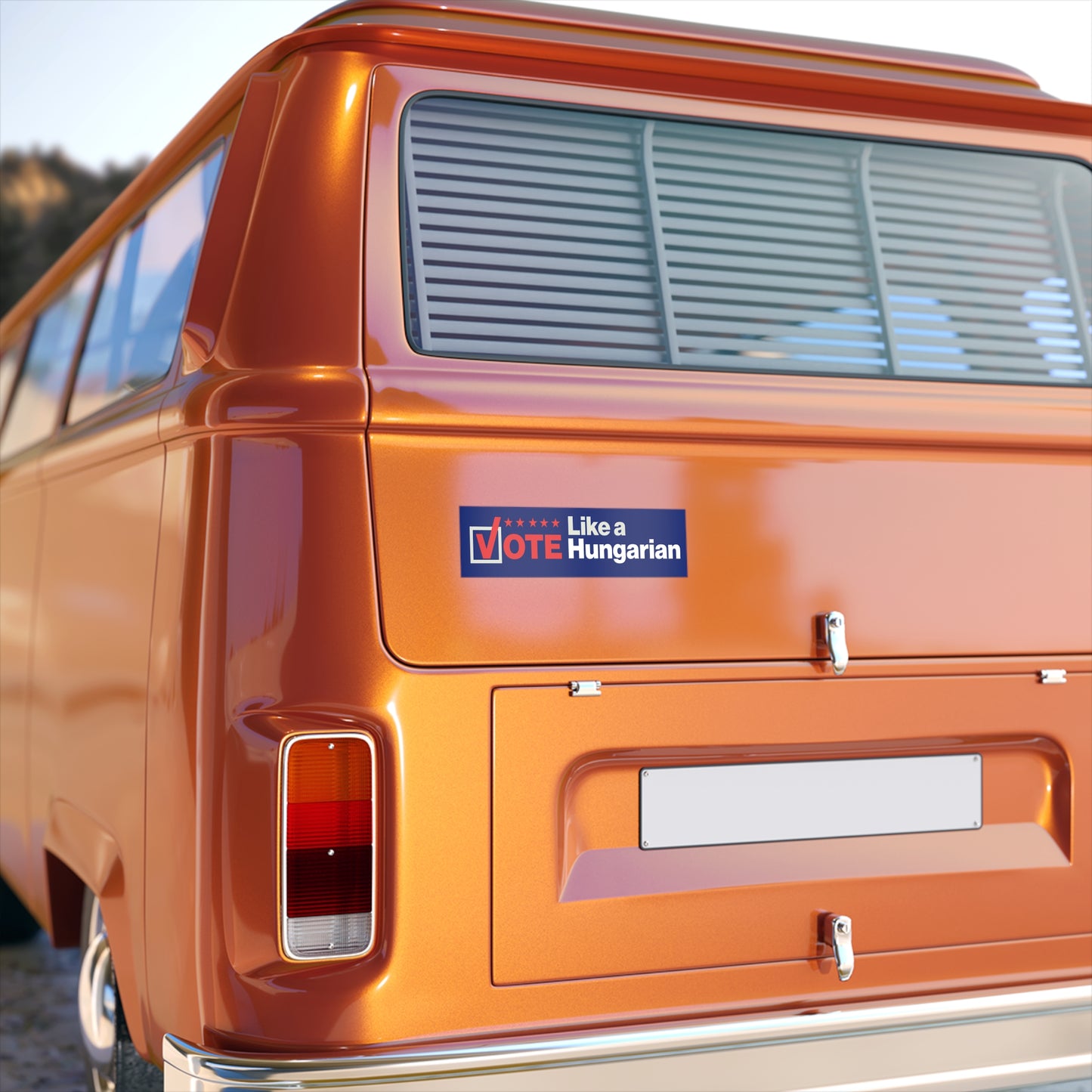 Vote Like a Hungarian Bumper Sticker — Patriotic Political Car Decal