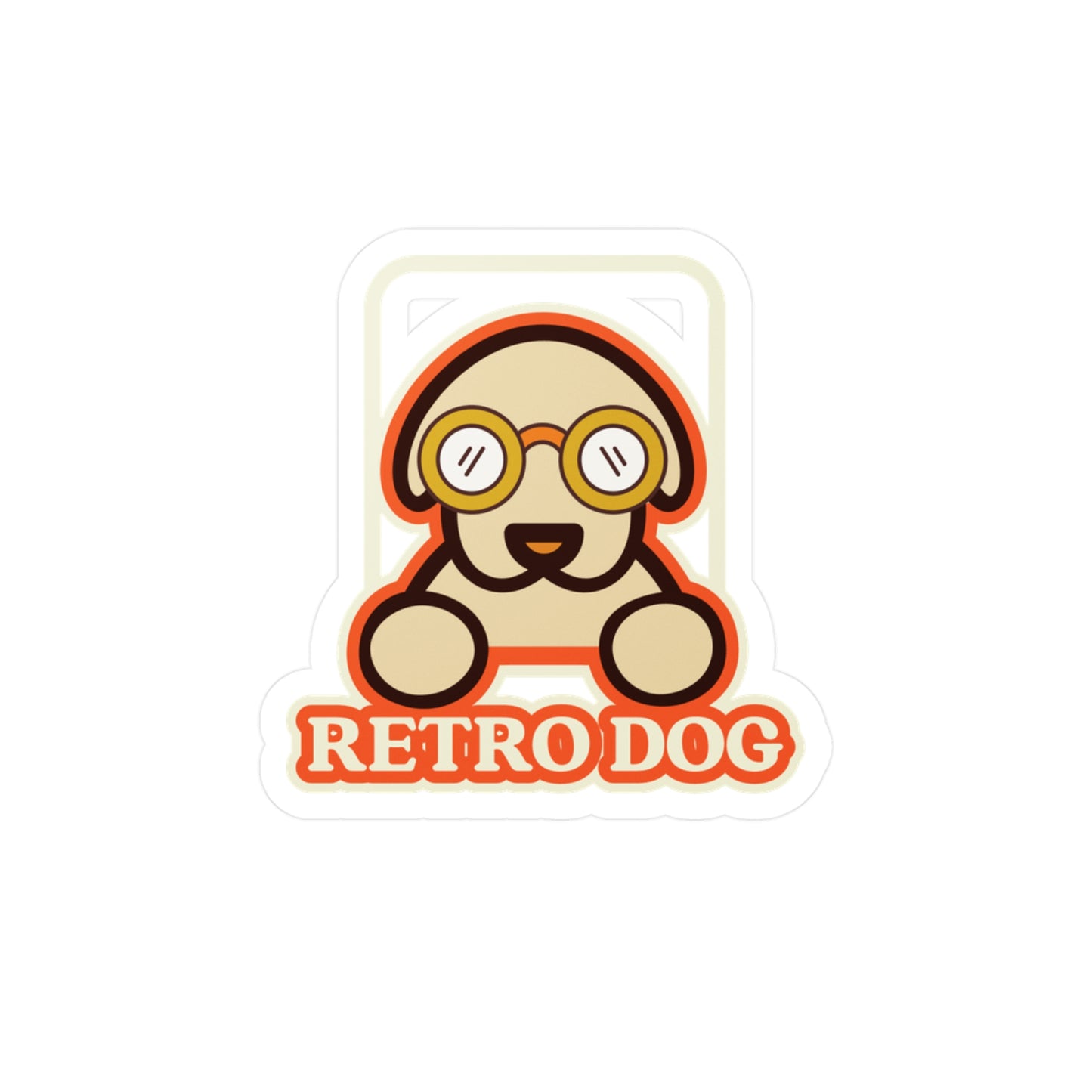 Retro Dog Vinyl Decal — Cool Art Kiss-Cut Sticker