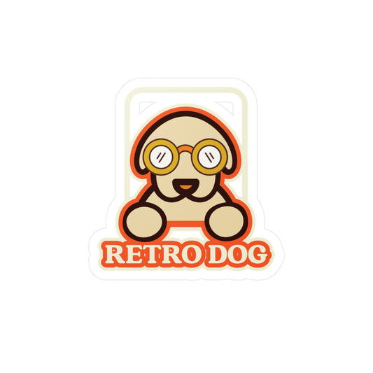 Retro Dog Vinyl Decal — Cool Art Kiss-Cut Sticker