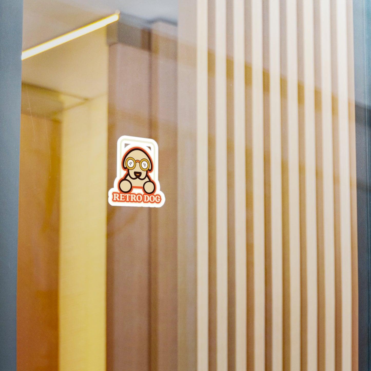 Retro Dog Vinyl Decal — Cool Art Kiss-Cut Sticker